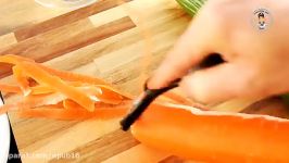 ترفند تزیین سالاد هویج خیار