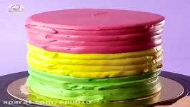 ترفندهای تهیه کیک رنگین کمان تزیین کیک برای جشن تولد