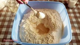 آموزش کامل درست کردن خمیر نان بربری تافتون خانگی