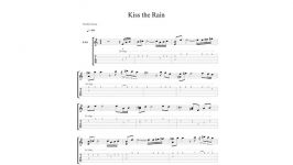 نت تبلچر آهنگ Kiss the Rain یروما برای گیتار