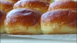 طرز پختن نان سفید آمریکایی Kdinner rolls milk bread recipe bun soft chewy ا HD