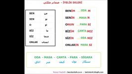 آموزش ترکی استانبولی 2  ضمایر پسوندهای مالکیتی