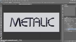 آموزش فتوشاپ  رایگان پروژه محور  ساخت یک متن متالیک