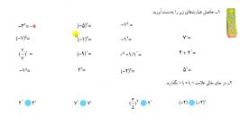 درس محاسبه عبارت توان دار فصل 7 ریاضی 7 بخش 13