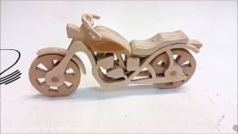 آموزش ساخت موتور سیکلت چوبی بسیار زیبا