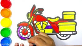 آموزش نقاشی موتور سیکلت بسیار زیبا ساخت کاردستی آن چوب