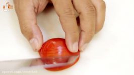 ویژه شب یلدا  آموزش میوه آرایی تزیین گوجه فرنگی سالاد فوق العاده زیبا128
