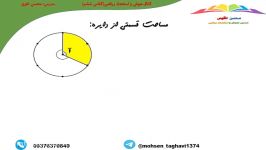 بدست آوردن مساحت قسمتی دایره زاویهa. ریاضی ششم فصل ۵