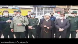 ضدعفونی شهر نهاوند توسط نیروی زمینی سپاه برای مقابله کرونا