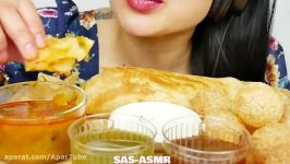 ASMR CRISPY MASALA DOSA + PANI PURI INDIAN FOOD EATING SOUNDS NO TALKING