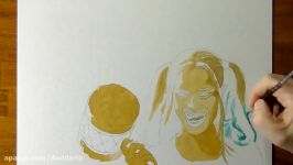 تایم لپس نقاشی سه بُعدی مارگو رابی در نقش هارلی کویین