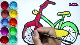 آموزش نقاشی دوچرخه ساده برای کودکان  هنر نقاشی