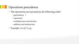 Operator precedence