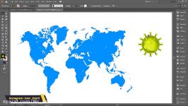 پخش شدن ویروس کرونا در جهان قابلیت سمبل در ایلوستریتور