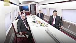 دیدار رئیس جمهور چین روسیه در واگن قطار