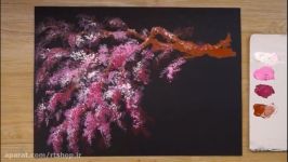 نحوه نقاشی درخت به روش های اکریلیک نقاشی ساده