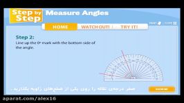زاویه 8 اندازه‌گیری زاویه با نقاله شقایق بهرامی