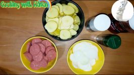 خوراک سوسیس سیب زمینی Sausage Potato