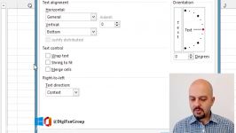 قسمت Alignment در نرم افزار Excel  بخش دوم