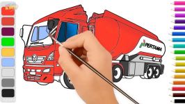 آموزش نقاشی تریلی  نقاشی کامیون تریلی  نقاشی