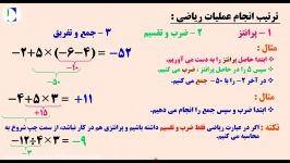 خلاصه آموزش «ضرب تقسیم اعداد صحیح» درس چهارم فصل 2 ریاضی هفتم کد 7233