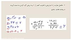 حل تمرین محاسبات تقریبی ریاضی ششم خانم مانی