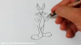 آموزش نقاشی باگز بانی خرگوشه  نقاشی خرگوش کارتونی  هنر نقاشی