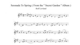 نت ویولن Serenade To Spring مجموعه secret garden