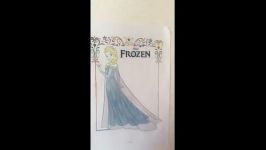 رنگ أمیری نقاشی های من برچسب بزرگ frozen