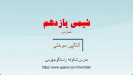 قطار آموزشی شیمی شیمی یازدهم آنتالپی سوختن 