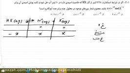 تحلیل مسئله اسید باز آزمون۱۵فروردین قلمچی مهندس محمدرضا جمشیدی