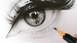 آموزش نقاشی چشم مداد  آموزش طراحی چشم واقعی مداد طراحی  نقاشی حرفه ای