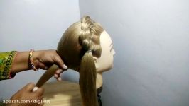 طراحی مدل موی زیبای دخترانه در خانه برای عروسی مهمانی