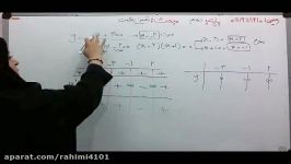 ریاضی دهم فصل 4 مبحث تعیین علامت قسمت دوم استاد زهره حاج رحیمی