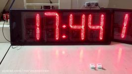 ساعت دیجیتال دیواری سایز 40×100 سانتیمتر ریموتی