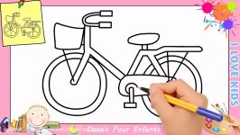 آموزش نقاشی دوچرخه برای بچه ها  نقاشی بچه ها  دوچرخه نقاشی