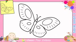 آموزش نقاشی پروانه  نقاشی پروانه  آموزش طراحی پروانه برای بچه ها