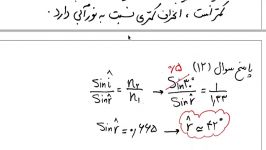 حل تمرین2 انتهای فصل مبحث شکست موج دبیرستان دخترانه استاد مطهری