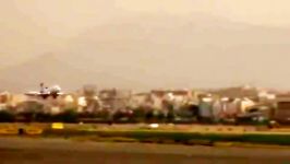 فرود هواپیمای بدون چرخ در فرودگاه مهرآباد