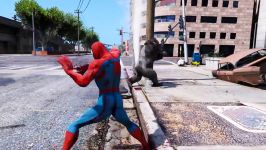 مبارزه ابر قهرمانان  SPIDERMAN MUSCLE VS KING KONG  EPIC BATTLE