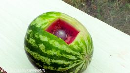 آزمایش عجیب غریب  گلوله فلزی داغ در برابر هندوانه  METAL BALL vs WATERMELON