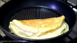 سوفله املت محبوب مردم کره Very fluffy souffle omelette popular in Korea