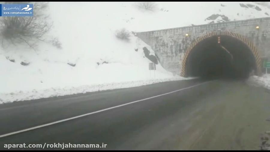 بارش ۴۰ سانتیمتری برف در گردنه کوهستانی حیران آستارا