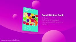 دانلود پروژه آماده افترافکت تیزر تبلیغاتی Food Sticker  تلیکان