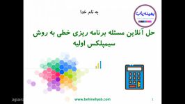 حل آنلاین مسئله برنامه ریزی خطی به روش سیمپلکس اولیه