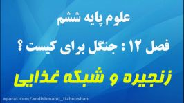 #علوم ششم ابتدایی #اندیشمند مبحث زنجیره شبکه غذایی