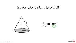 مساحت جانبی مخروط + اثبات