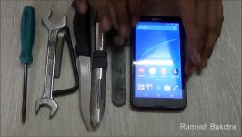 Sony Xperia E4 Screen Scratch test with Penknife and Screwdriver