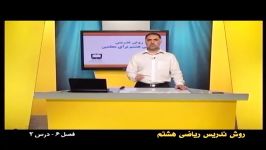 راهنمای معلم  پایه هشتم  ریاضی  روش تدریس فصل ششم درس دوم