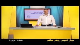 راهنمای معلم  پایه هشتم  ریاضی  روش تدریس فصل اول درس دوم